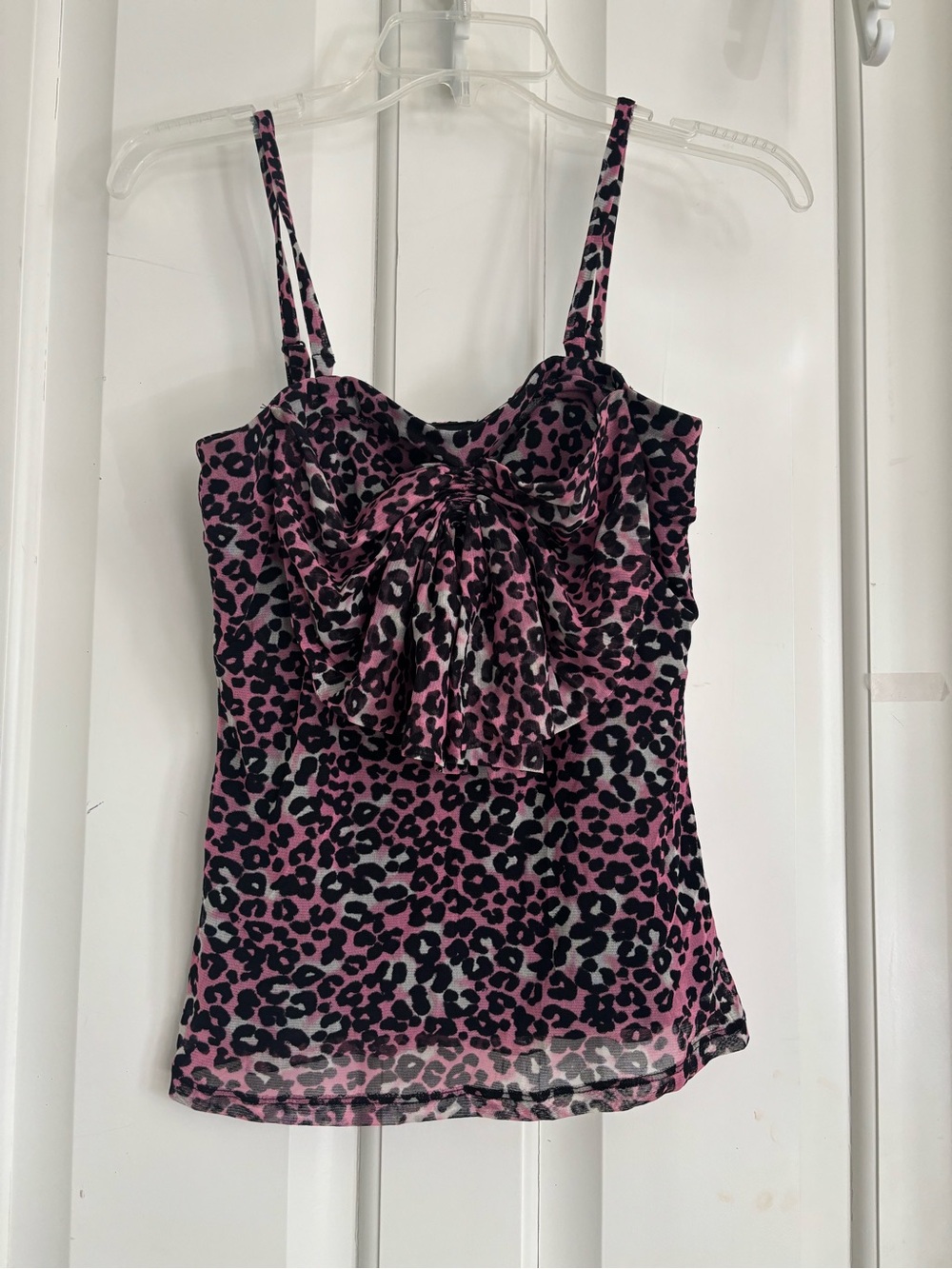 INC size small Pink Leopard Print Spaghetti Strap Tank Top